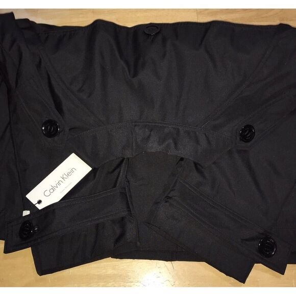 NWT Calvin‎ Klein Women's Size Large Black Button Up Coat Jacket Water Resistant - Picture 7 of 7